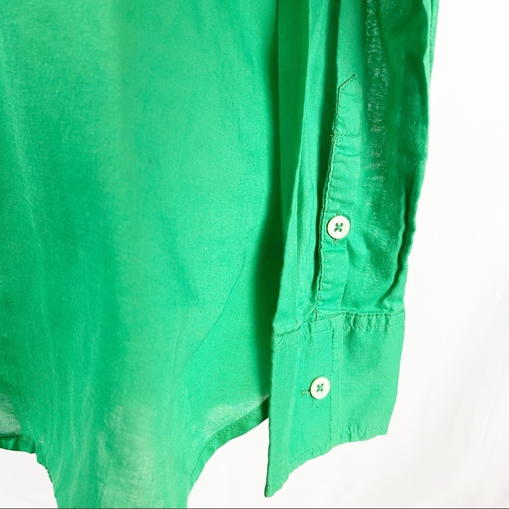 J Crew Half Button Collared Long Sleeve Shirt Top - Picture 5 of 7